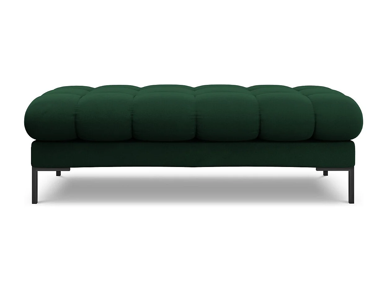 Cosmopolitan Design - Banc "Bali" 2 places en velours vert bouteille - 62x133x41cm