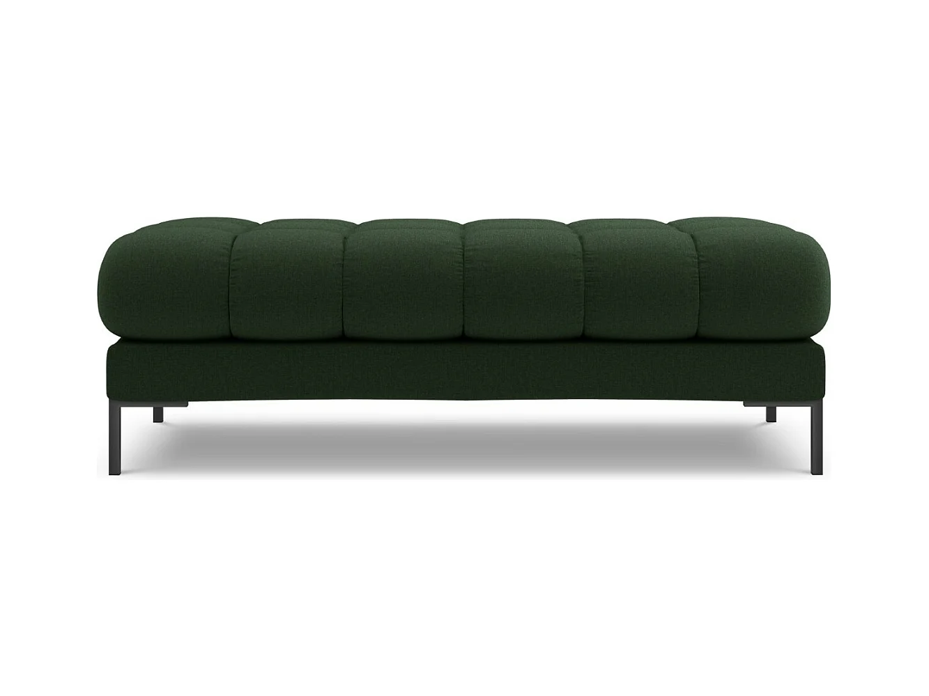 Cosmopolitan Design - Banc "Bali" 2 places en tissu structurel vert foncé - 62x133x41cm