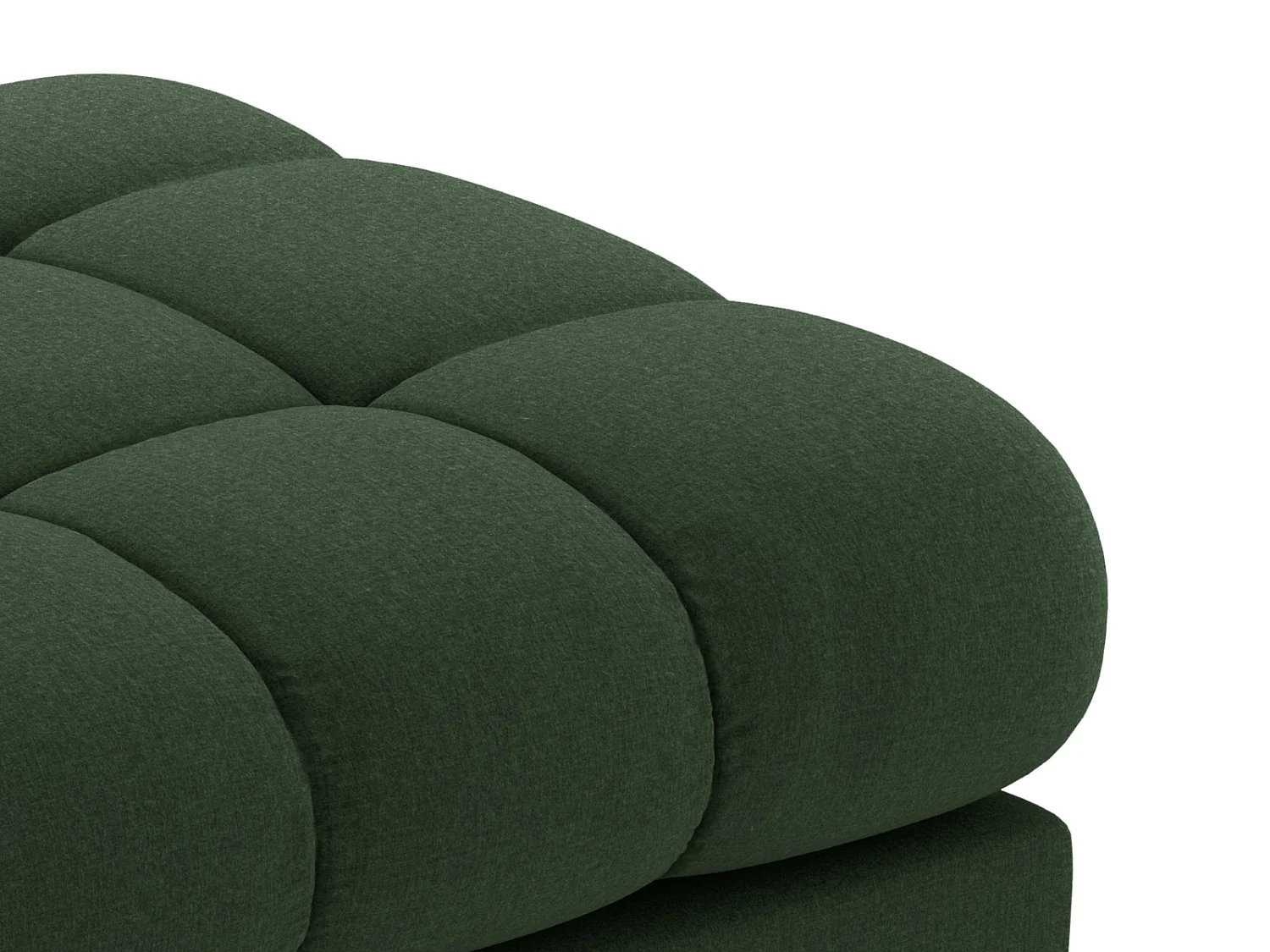 Cosmopolitan Design - Banc "Bali" 2 places en tissu structurel vert foncé - 62x133x41cm
