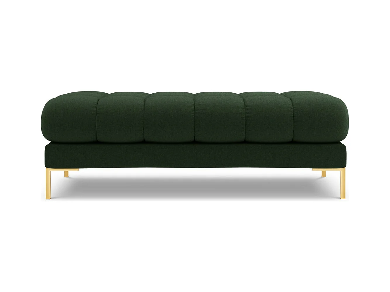 Cosmopolitan Design - Banc "Bali" 2 places en tissu structurel vert foncé - 62x133x41cm