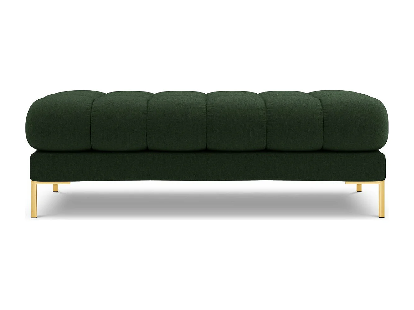 Cosmopolitan Design - Banc "Bali" 2 places en tissu structurel vert foncé - 62x133x41cm