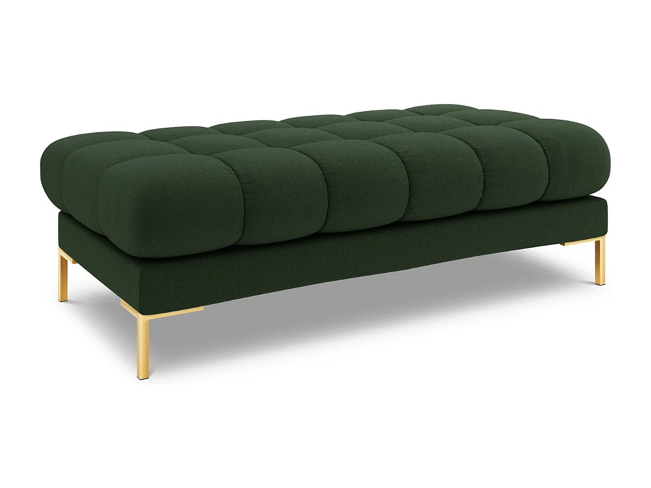 Cosmopolitan Design - Banc "Bali" 2 places en tissu structurel vert foncé - 62x133x41cm