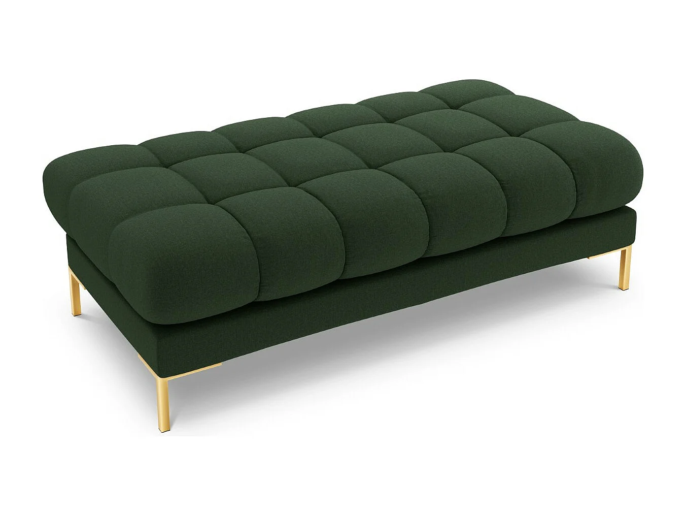 Cosmopolitan Design - Banc "Bali" 2 places en tissu structurel vert foncé - 62x133x41cm
