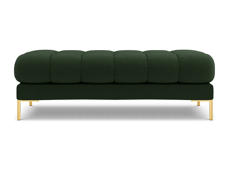 Cosmopolitan Design - Banc "Bali" 2 places en tissu structurel vert foncé - 62x133x41cm