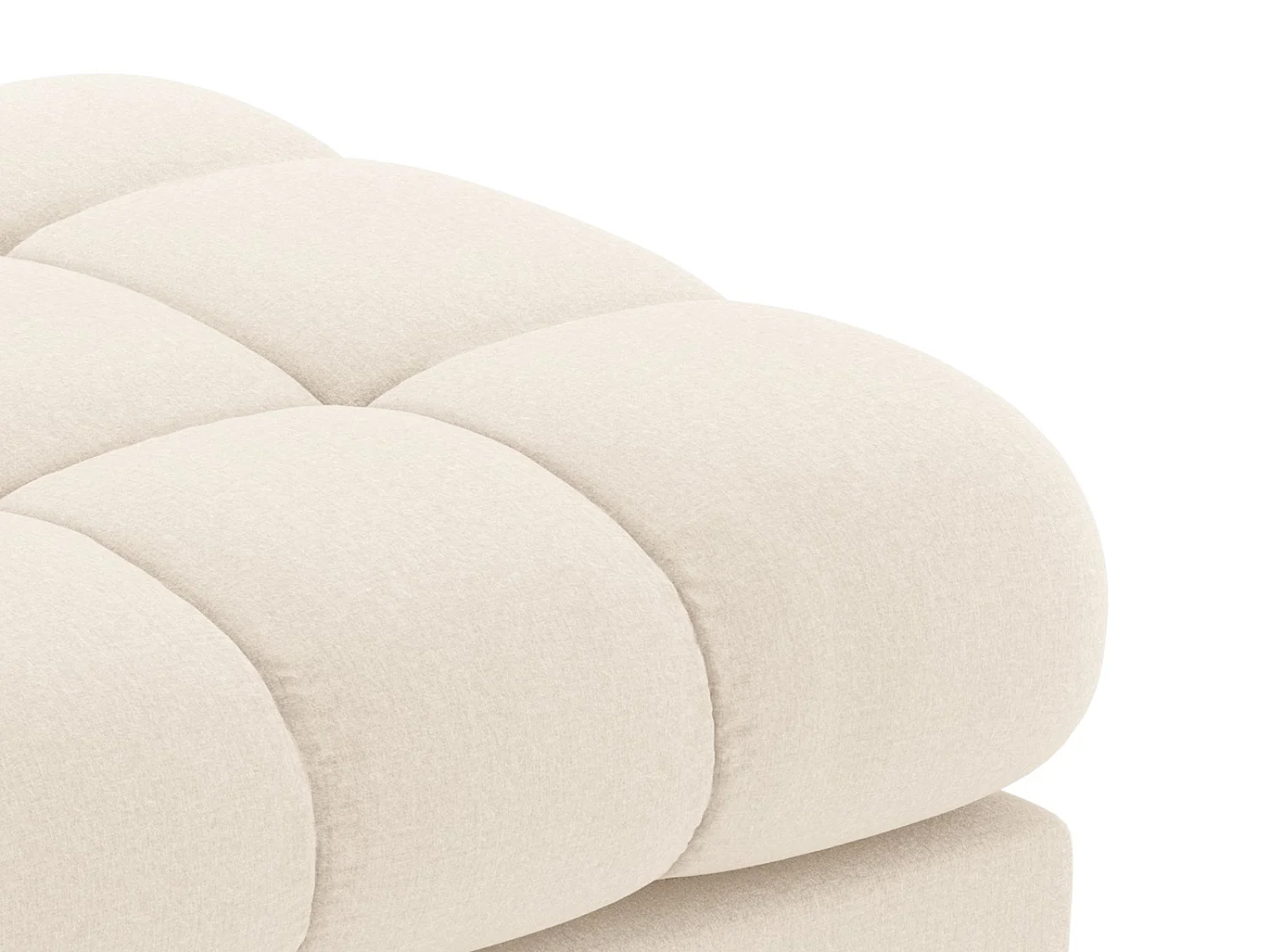 Cosmopolitan Design - Banc "Bali" 2 places en tissu structurel beige clair - 62x133x41cm