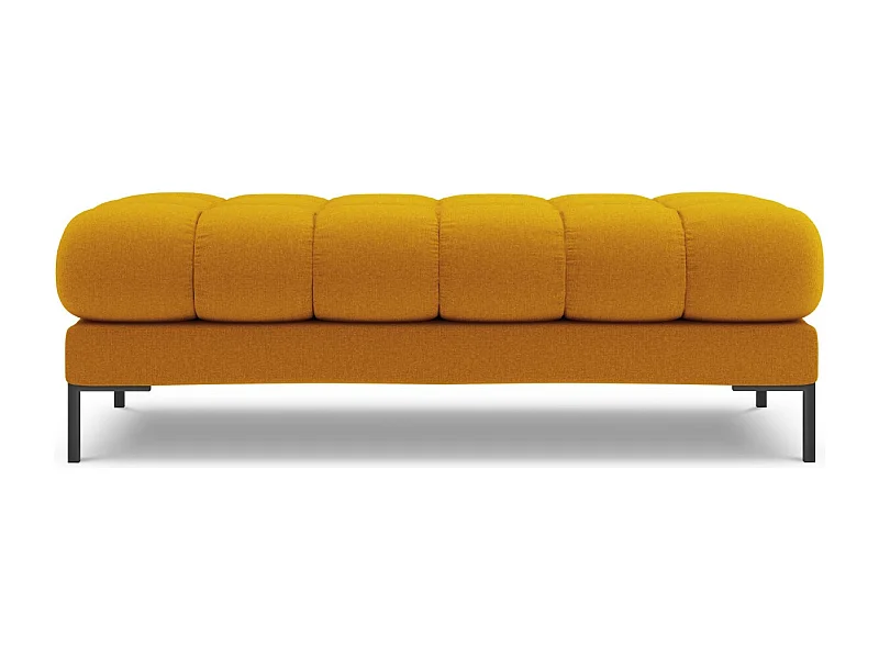 Cosmopolitan Design - Banc "Bali" 2 places en tissu structurel jaune - 62x133x41cm