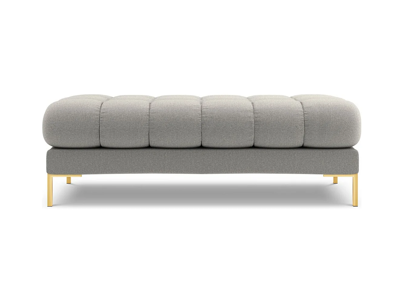 Cosmopolitan Design - Banc "Bali" 2 places en tissu structurel gris clair - 62x133x41cm