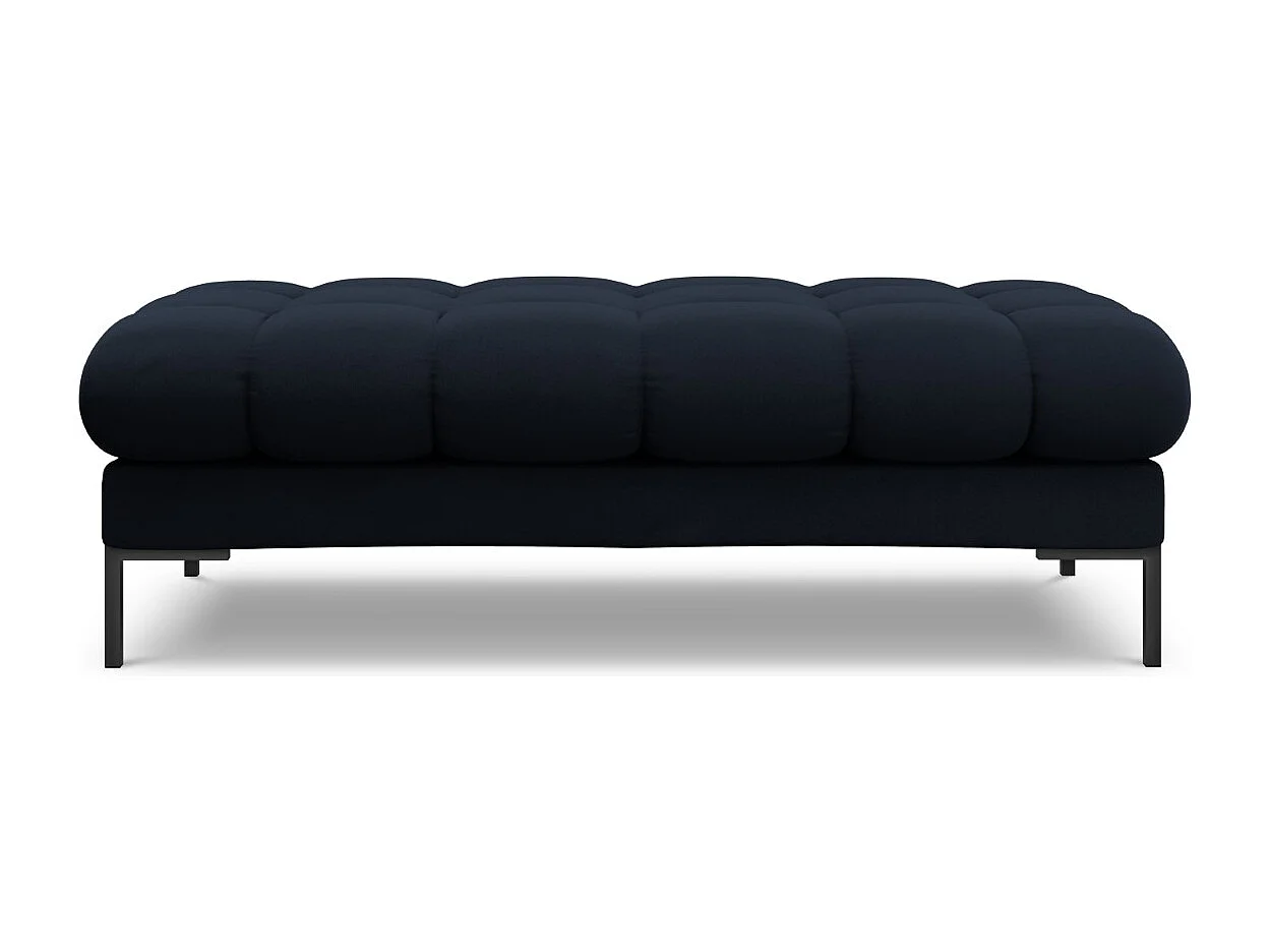 Cosmopolitan Design - Banc "Bali" 2 places en velours bleu foncé - 62x133x41cm