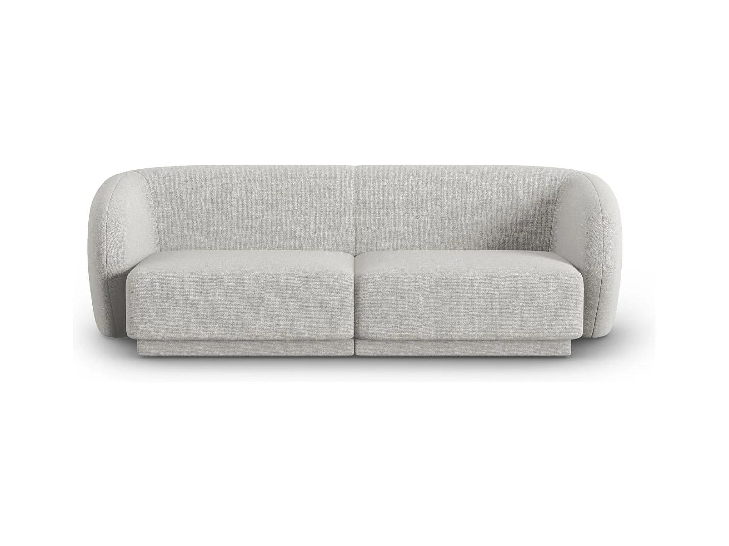 CXL by Christian Lacroix - Canapé modulable "Lionel" 2 places en chenille argent chiné - 188x93x74cm