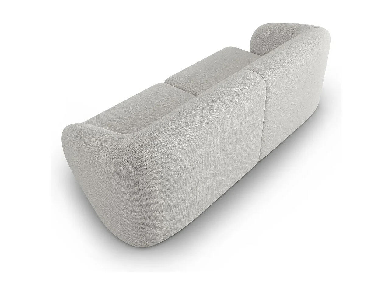 CXL by Christian Lacroix - Sofa modułowa, "Lionel" 2 miejsca szenil, srebrny melanż - 188x93x74cm