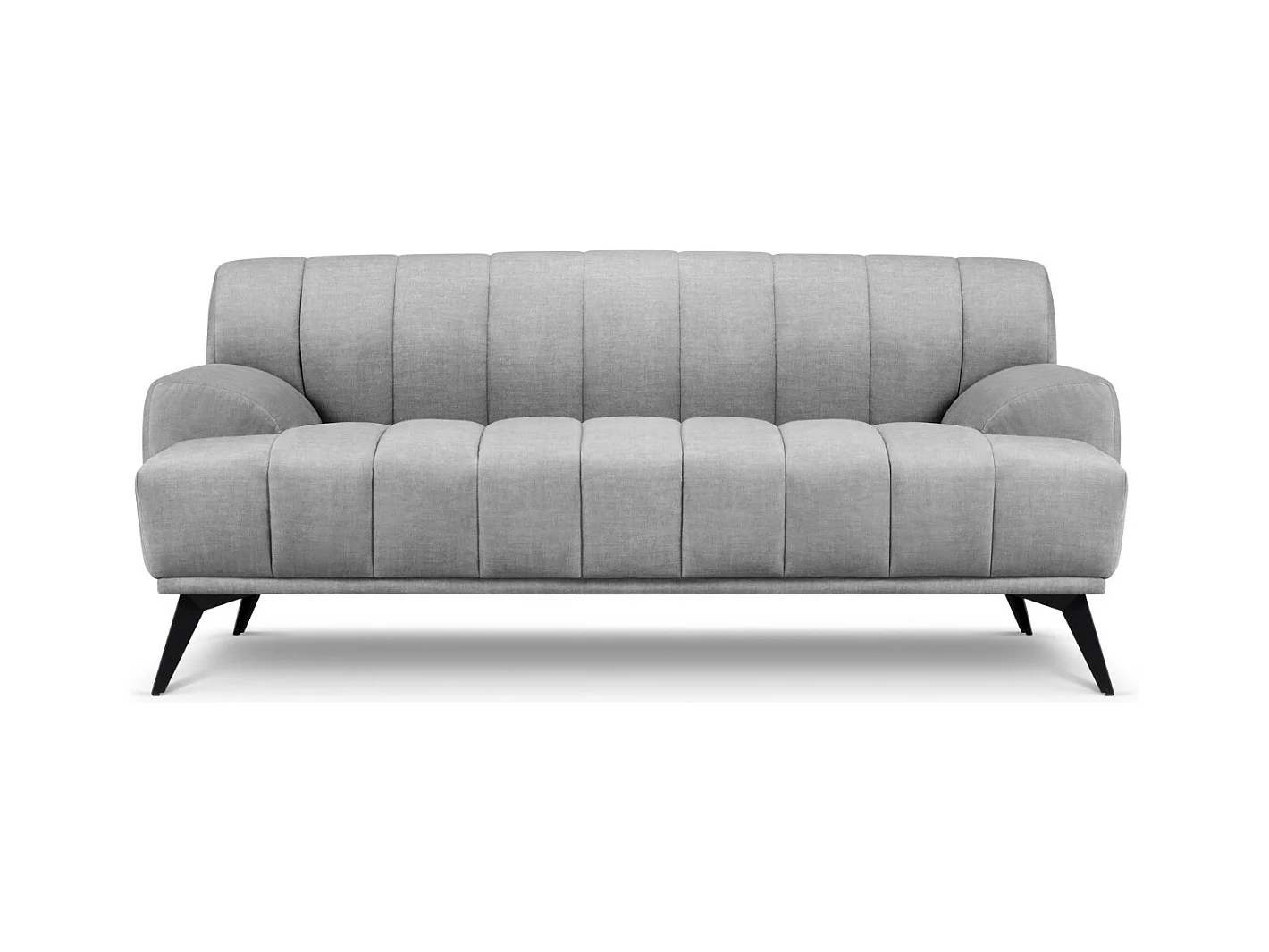 CXL by Christian Lacroix - Canapé "Rita" 2 places en velours gris clair - 166x94x77cm