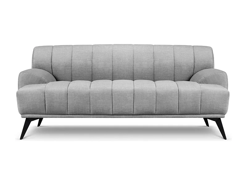 CXL by Christian Lacroix - Sofá "Rita" 2 plazas de terciopelo gris claro - 166x94x77cm