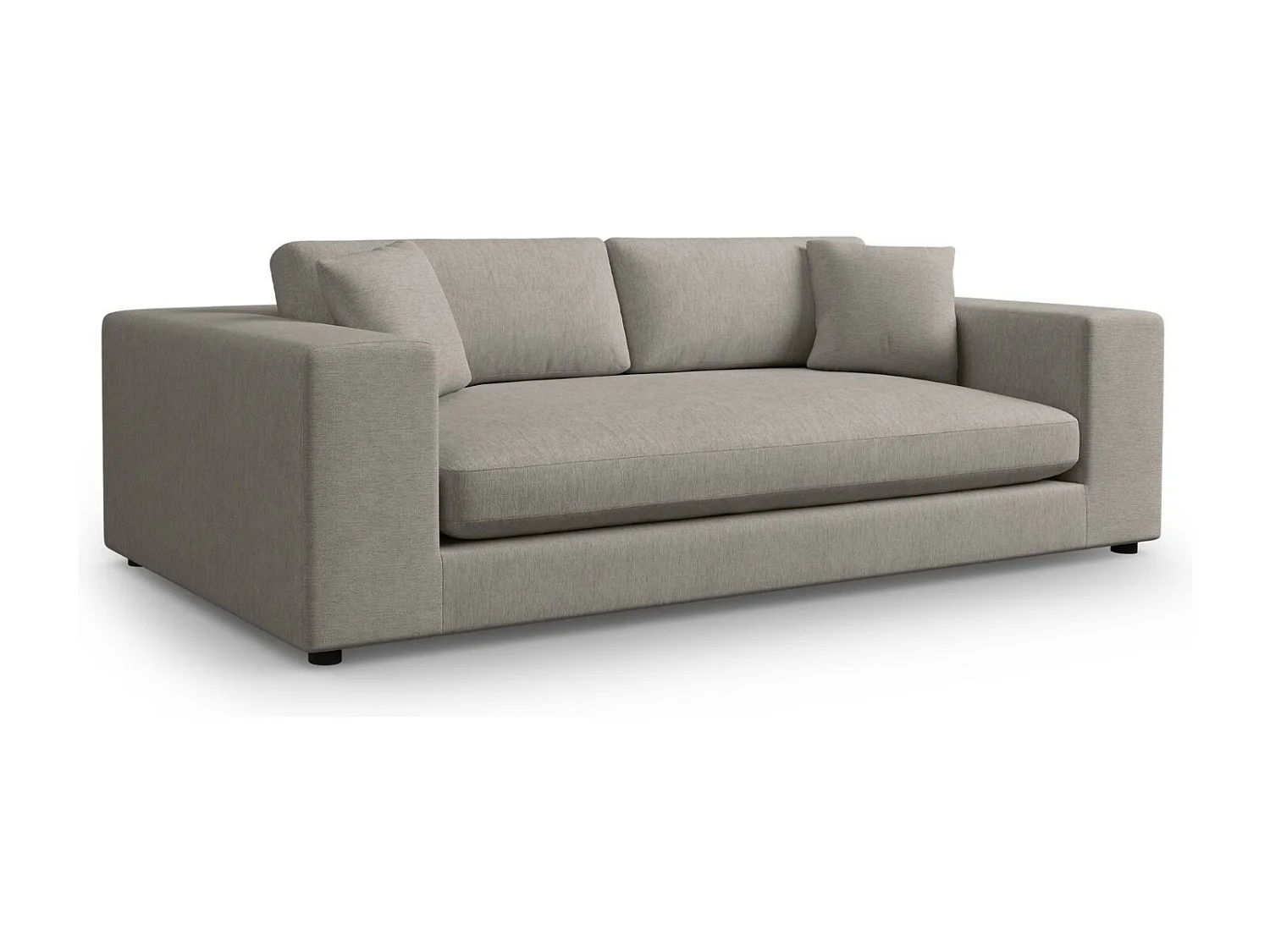 CXL by Christian Lacroix - Sofá "Tendance" 4 plazas de tejido estructural gris - 262x122x72cm