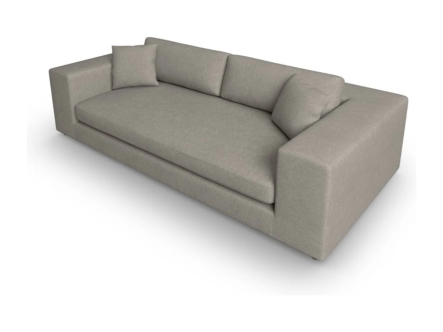 CXL by Christian Lacroix - Sofá "Tendance" 4 plazas de tejido estructural gris - 262x122x72cm