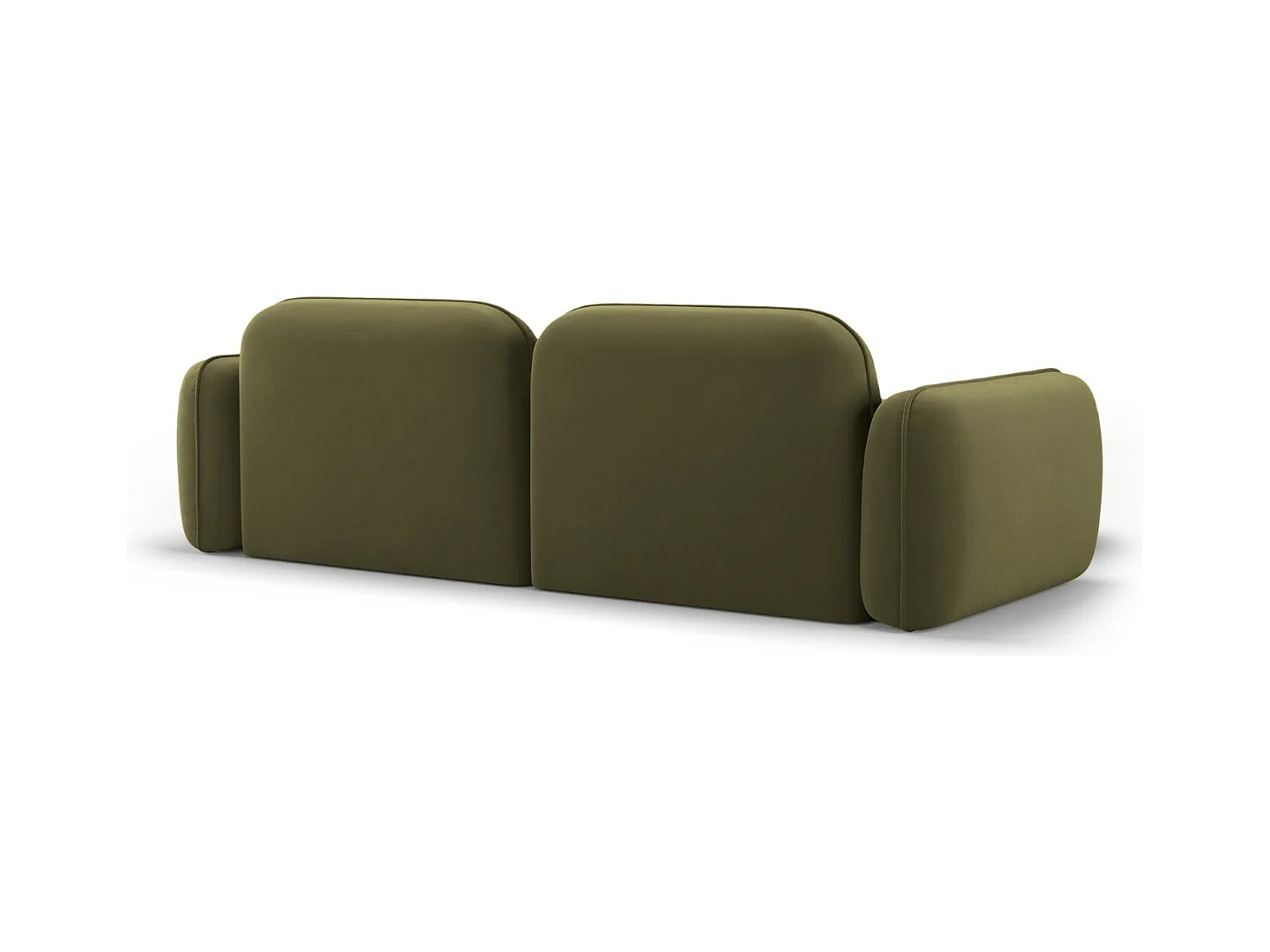 Cosmopolitan Design - Canapé d'angle gauche modulable "Sydney" 3 places en velours vert clair - 230x165x70cm