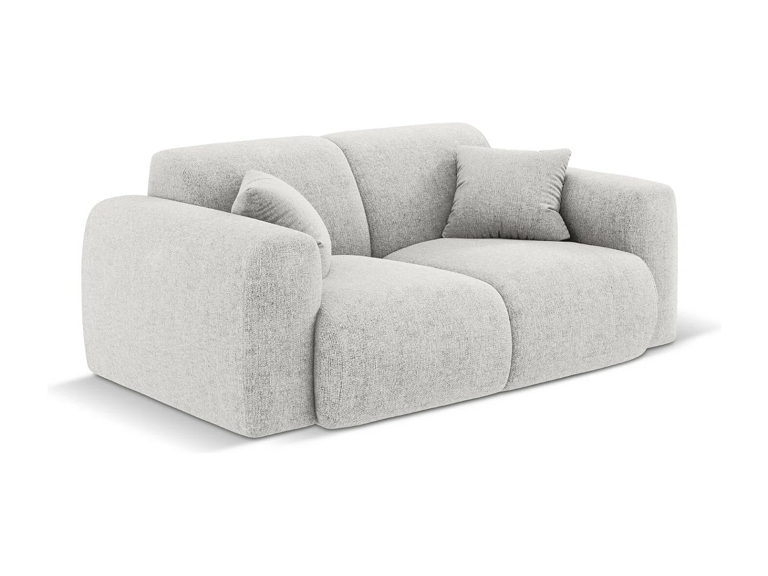 Cosmopolitan Design - Sofa, "Nolio" 2 miejsca szenil, szary jasny - 170x95x72cm