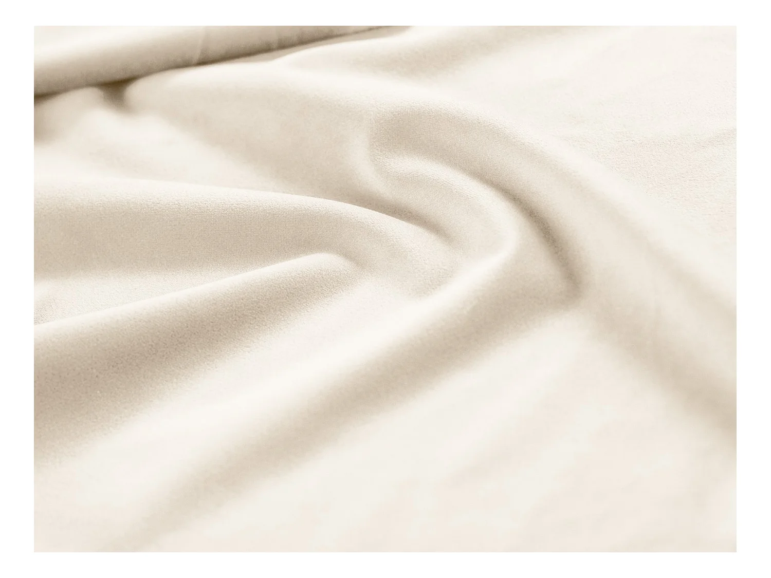 Cosmopolitan Design - Canapé "Vienna" 4 places en velours beige clair - 230x92x95cm