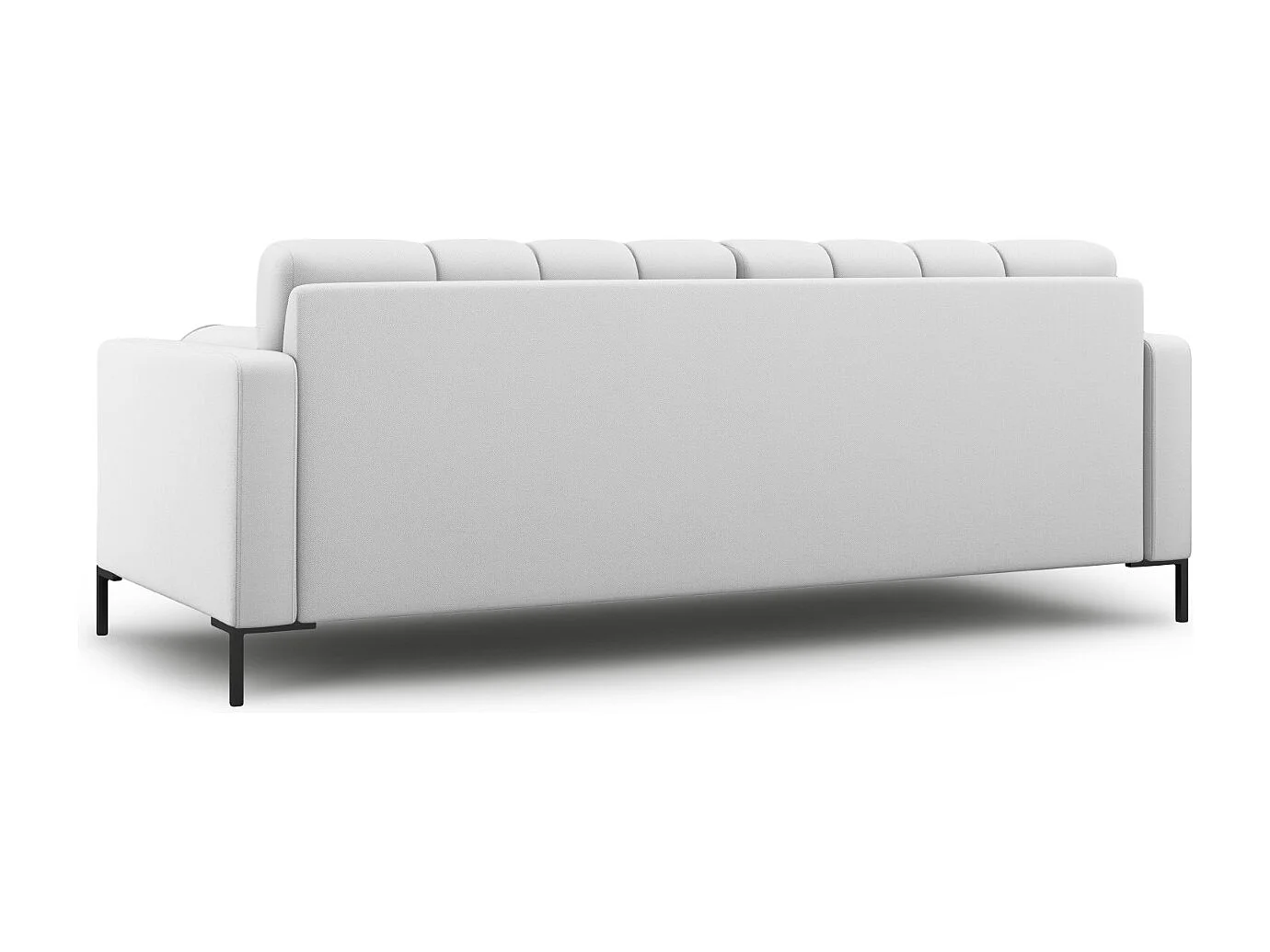 Cosmopolitan Design - Sofá "Bali" 3 lugares em tecido estrutural cinza claro - 177x92x75cm