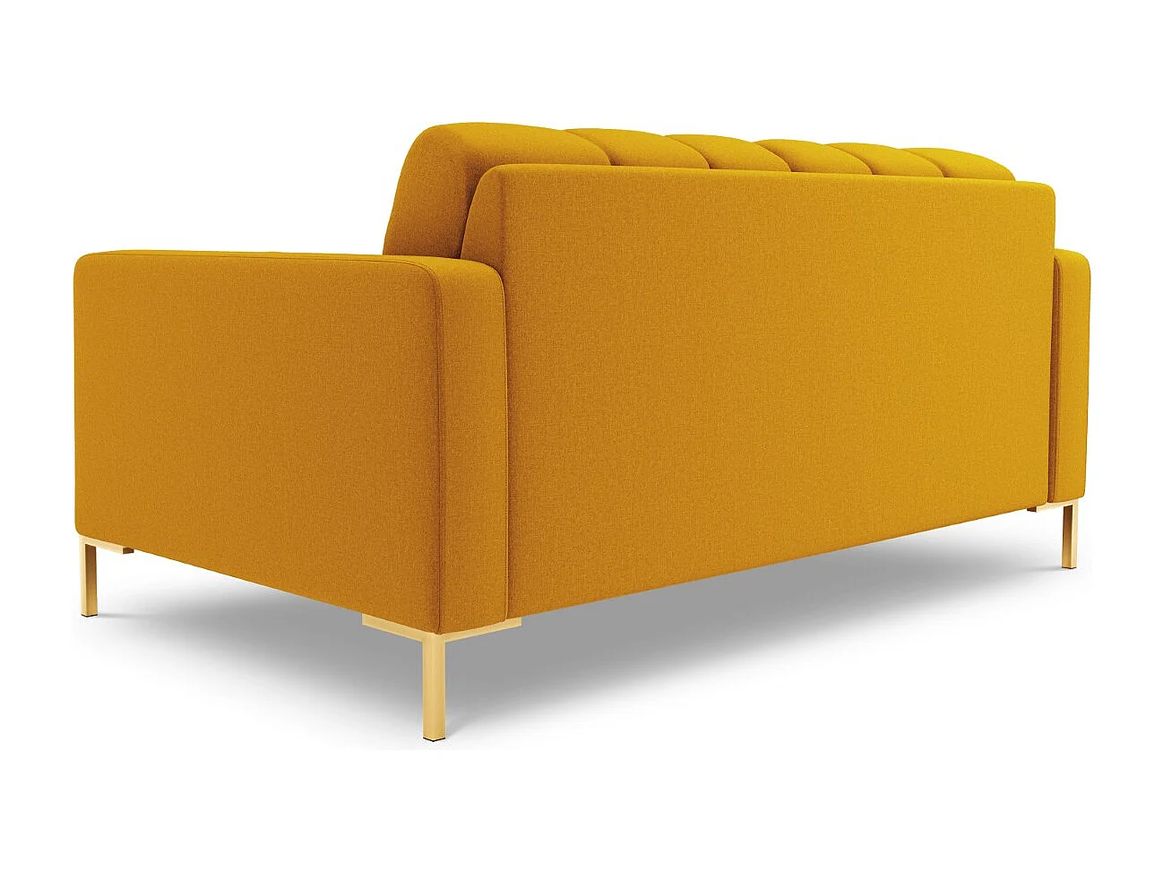 Cosmopolitan Design - Canapé "Bali" 2 places en tissu structurel jaune - 152x92x75cm