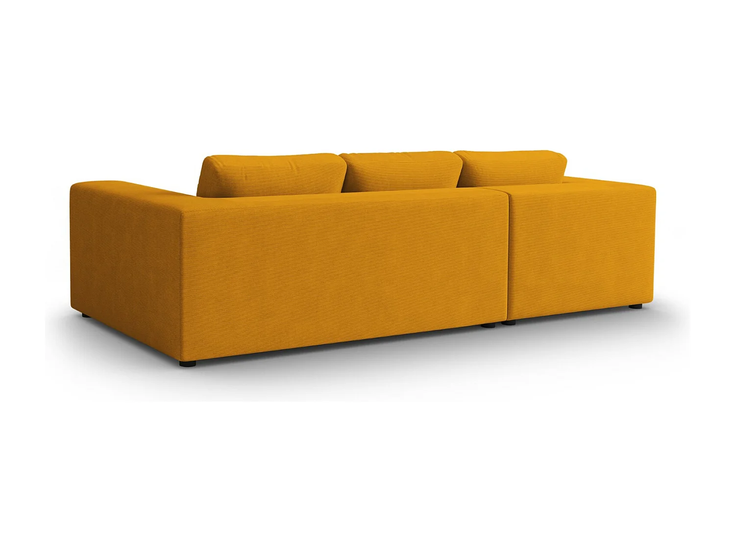 CXL by Christian Lacroix - 5-Sitzer Ecksofa links "Tendance" Sitzer aus Cord gelb - 282x174x72cm