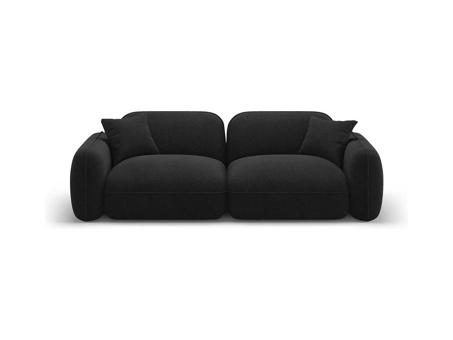 CXL by Christian Lacroix - Modulaire bank "Lucien" 3 zitplaatsen, Flueel, Antraciet - 230x90x70cm