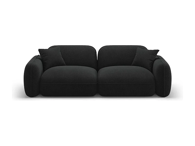 CXL by Christian Lacroix - Canapé modulable "Lucien" 3 places en velours anthracite - 230x90x70cm