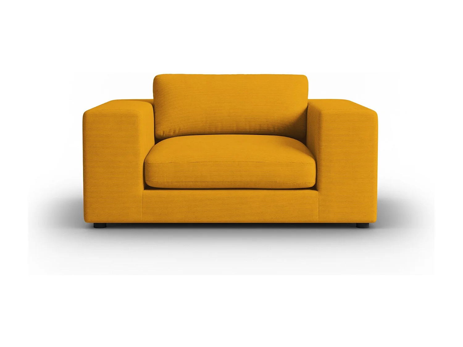 CXL by Christian Lacroix - Sofa, "Tendance" 1,5 miejsca sztruks, żółty - 156x122x72cm