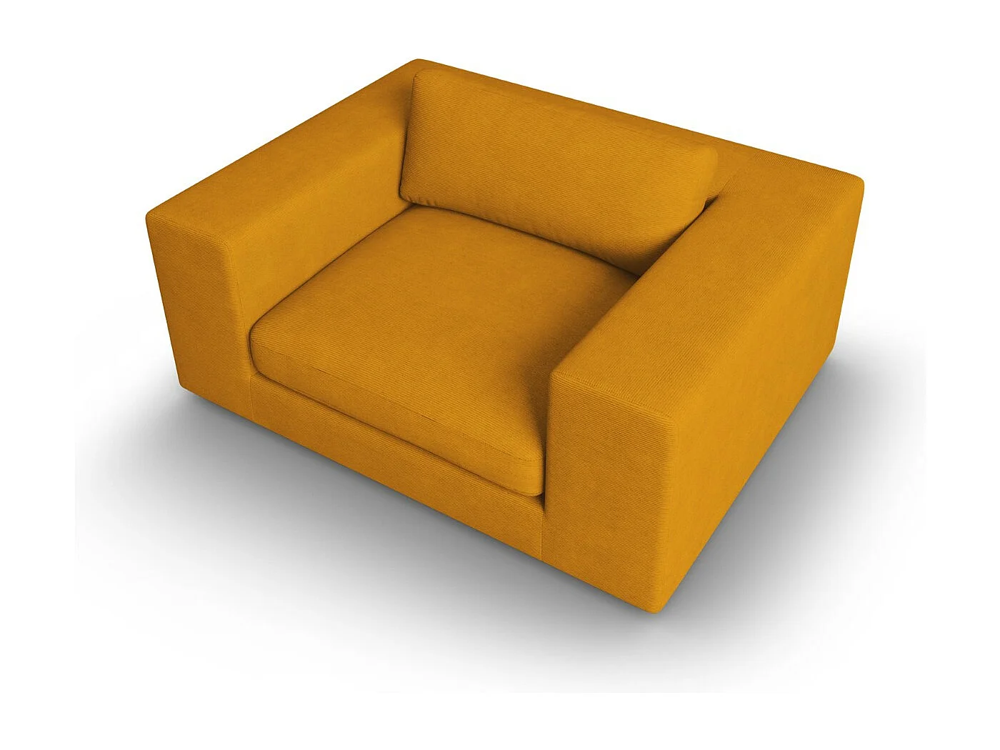 CXL by Christian Lacroix - Sofa, "Tendance" 1,5 miejsca sztruks, żółty - 156x122x72cm