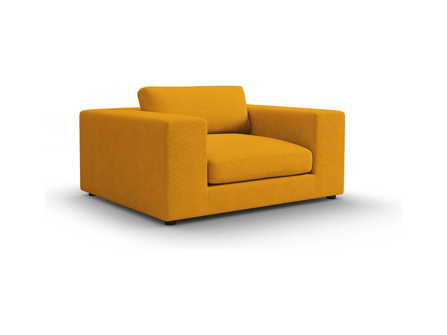 CXL by Christian Lacroix - Bank "Tendance" 1,5 zitplaatsen, Ribfluwelen, GEEL - 156x122x72cm