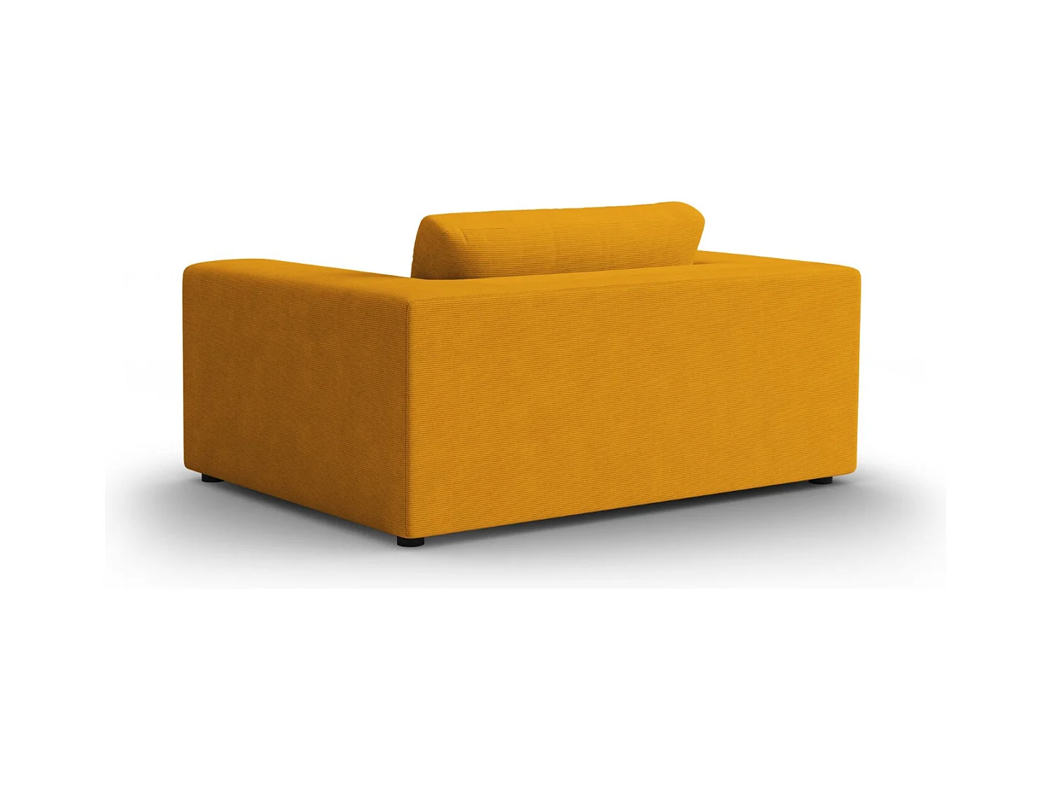 CXL by Christian Lacroix - Canapé "Tendance" 1,5 place en velours côtelé jaune - 156x122x72cm