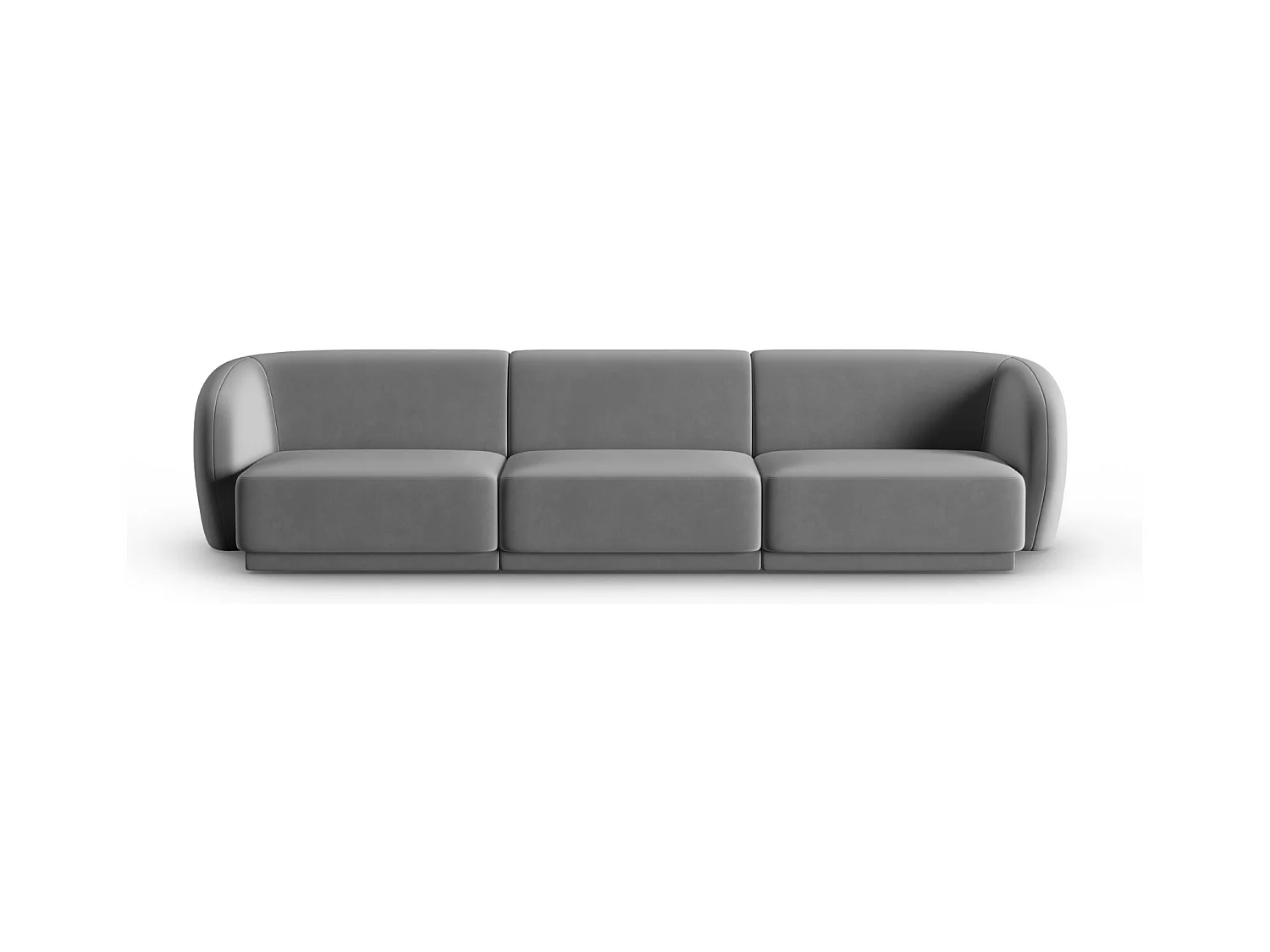 CXL by Christian Lacroix - Modulaire bank "Lionel" 3 zitplaatsen, Flueel, Grijs - 266x93x74cm