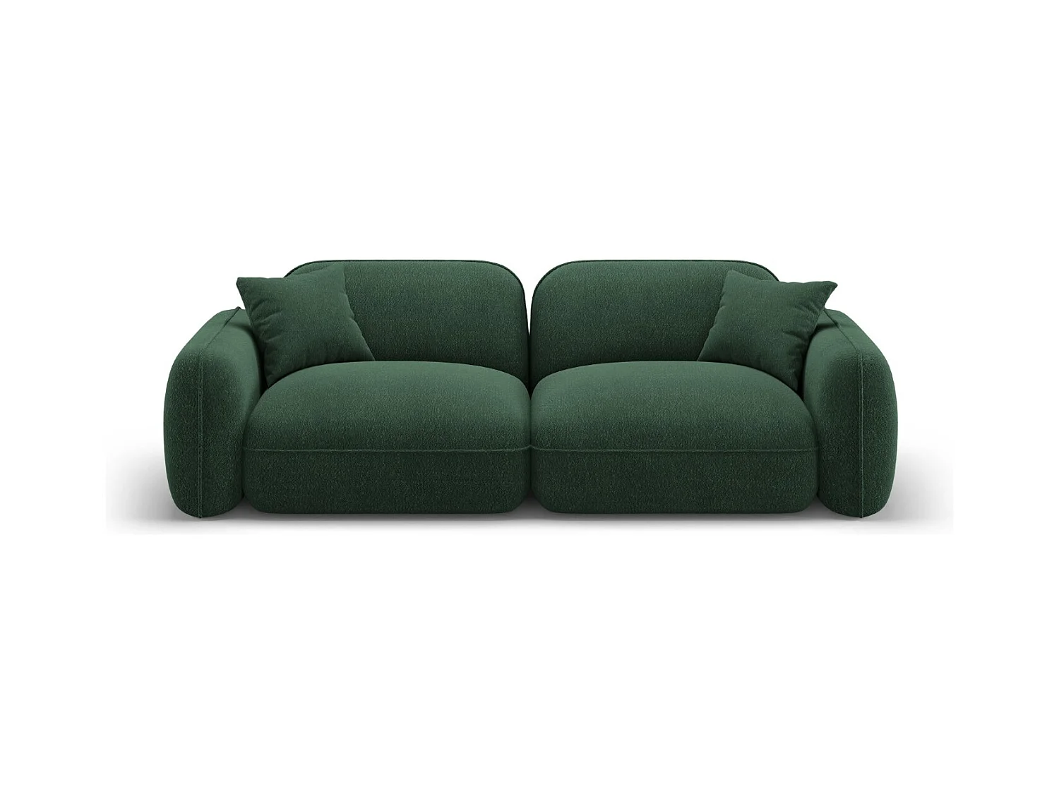 CXL by Christian Lacroix - Modulaire bank "Lucien" 3 zitplaatsen, Flueel, Groente - 230x90x70cm