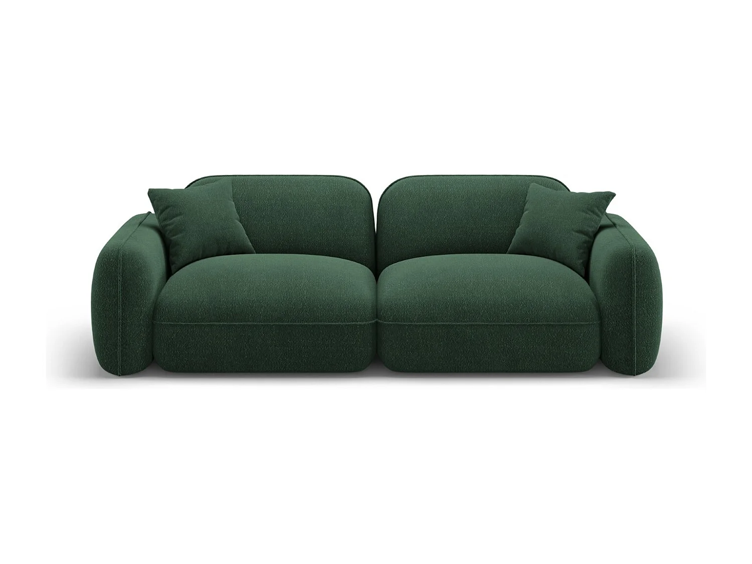 CXL by Christian Lacroix - Sofá modular "Lucien" 3 lugares em veludo verde - 230x90x70cm