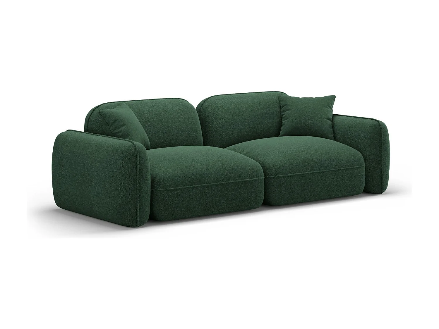 CXL by Christian Lacroix - Sofá modular "Lucien" 3 lugares em veludo verde - 230x90x70cm