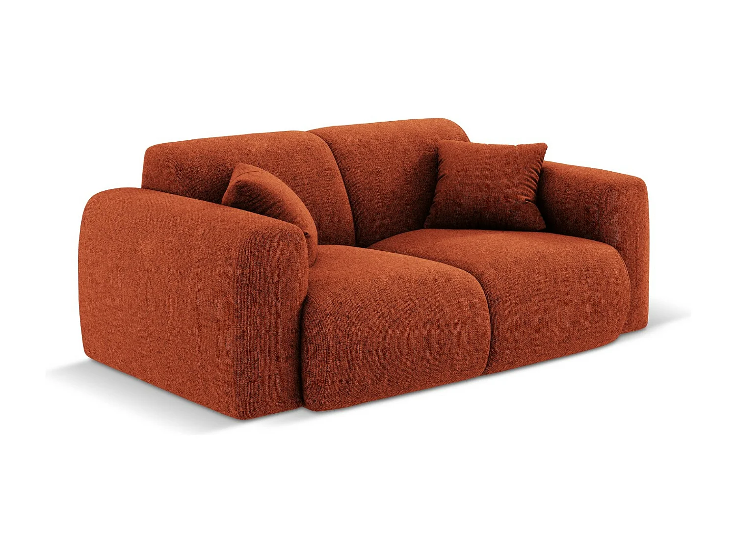 Cosmopolitan Design - Divano "Nolio" 2 posti in ciniglia terracotta - 170x95x72cm