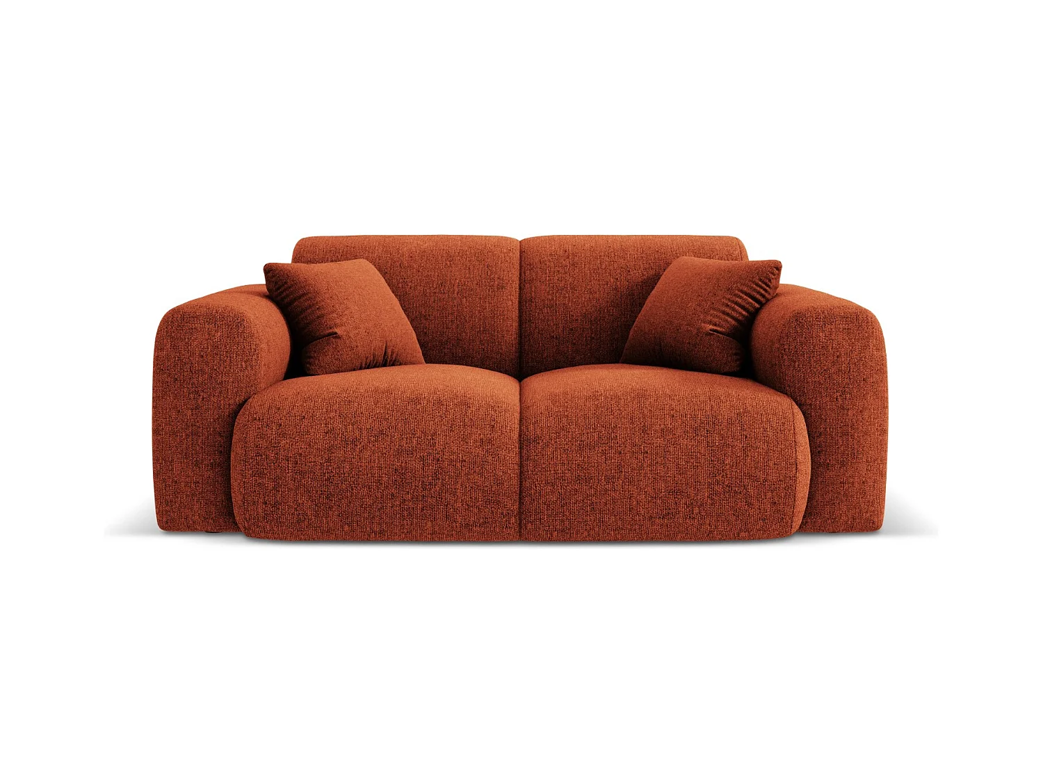 Cosmopolitan Design - Canapé "Nolio" 2 places en chenille terracotta - 170x95x72cm