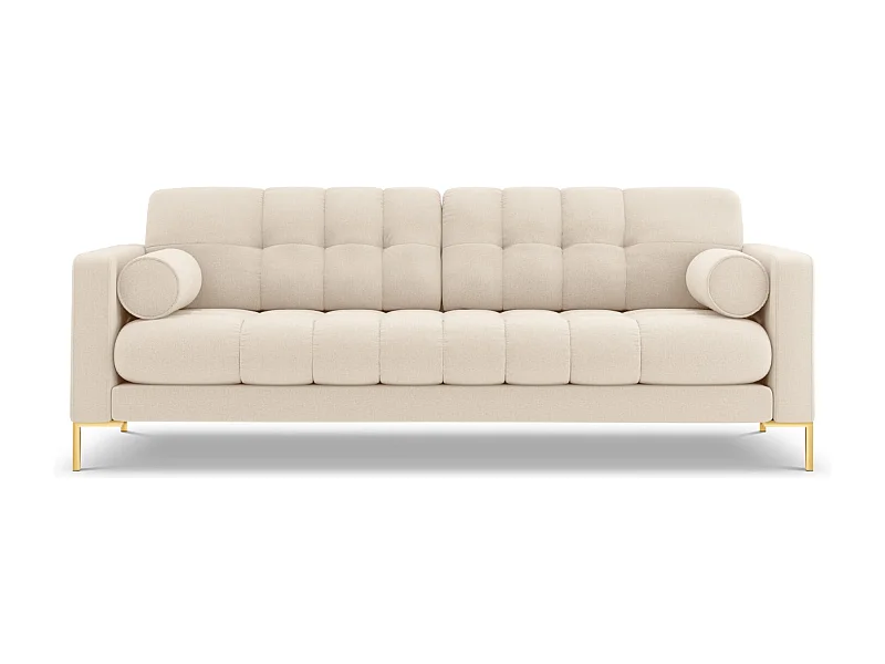 Cosmopolitan Design - Sofá "Bali" 4 lugares em tecido estrutural bege claro - 217x92x75cm