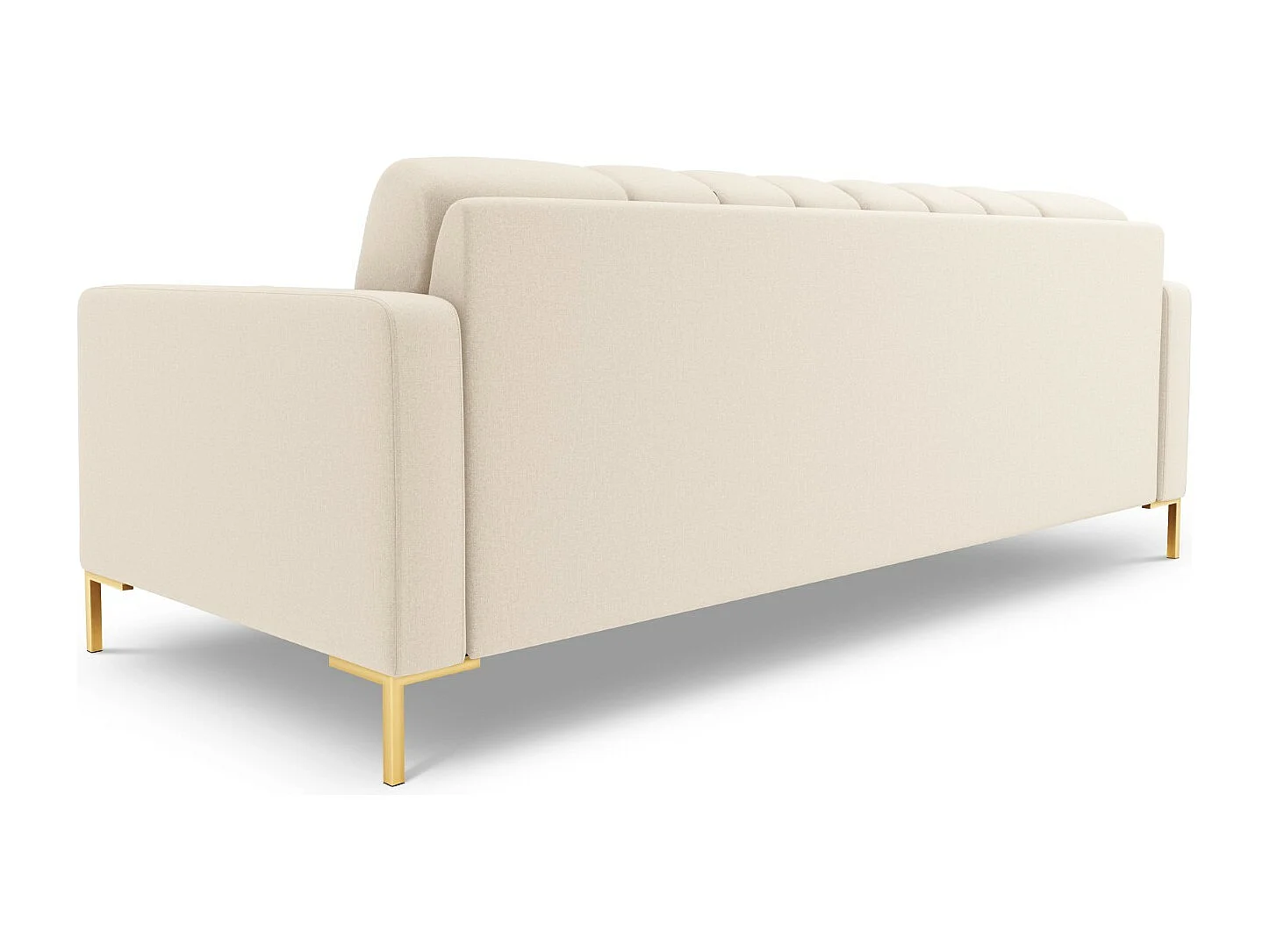 Cosmopolitan Design - Sofa, "Bali" 4 miejsca tkanina strukturalna, beż jasny - 217x92x75cm