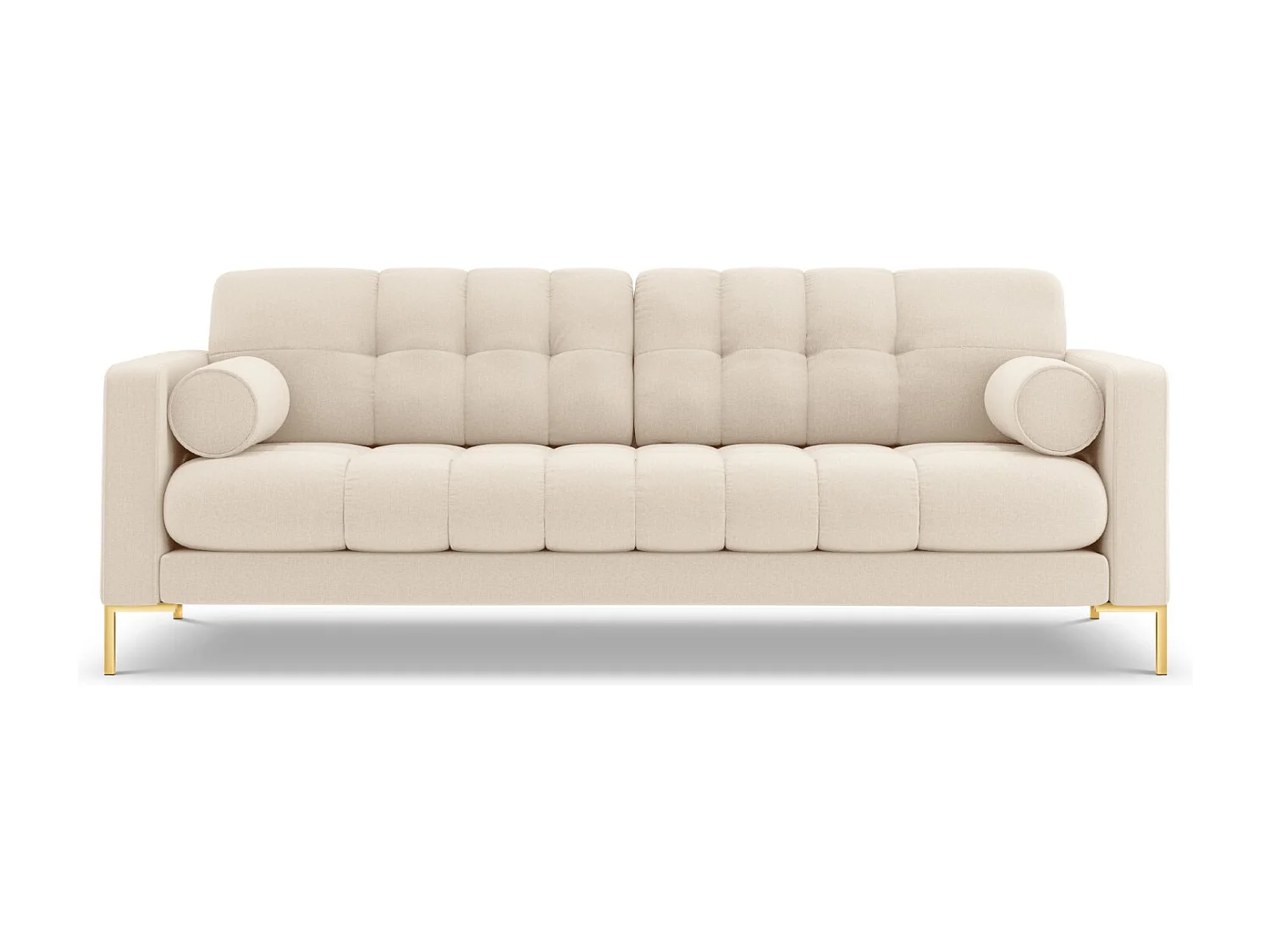 Cosmopolitan Design - Sofá "Bali" 4 lugares em tecido estrutural bege claro - 217x92x75cm