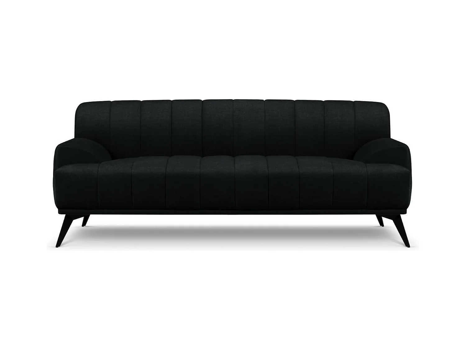CXL by Christian Lacroix - Canapé "Rita" 3 places en velours noir - 189x94x77cm