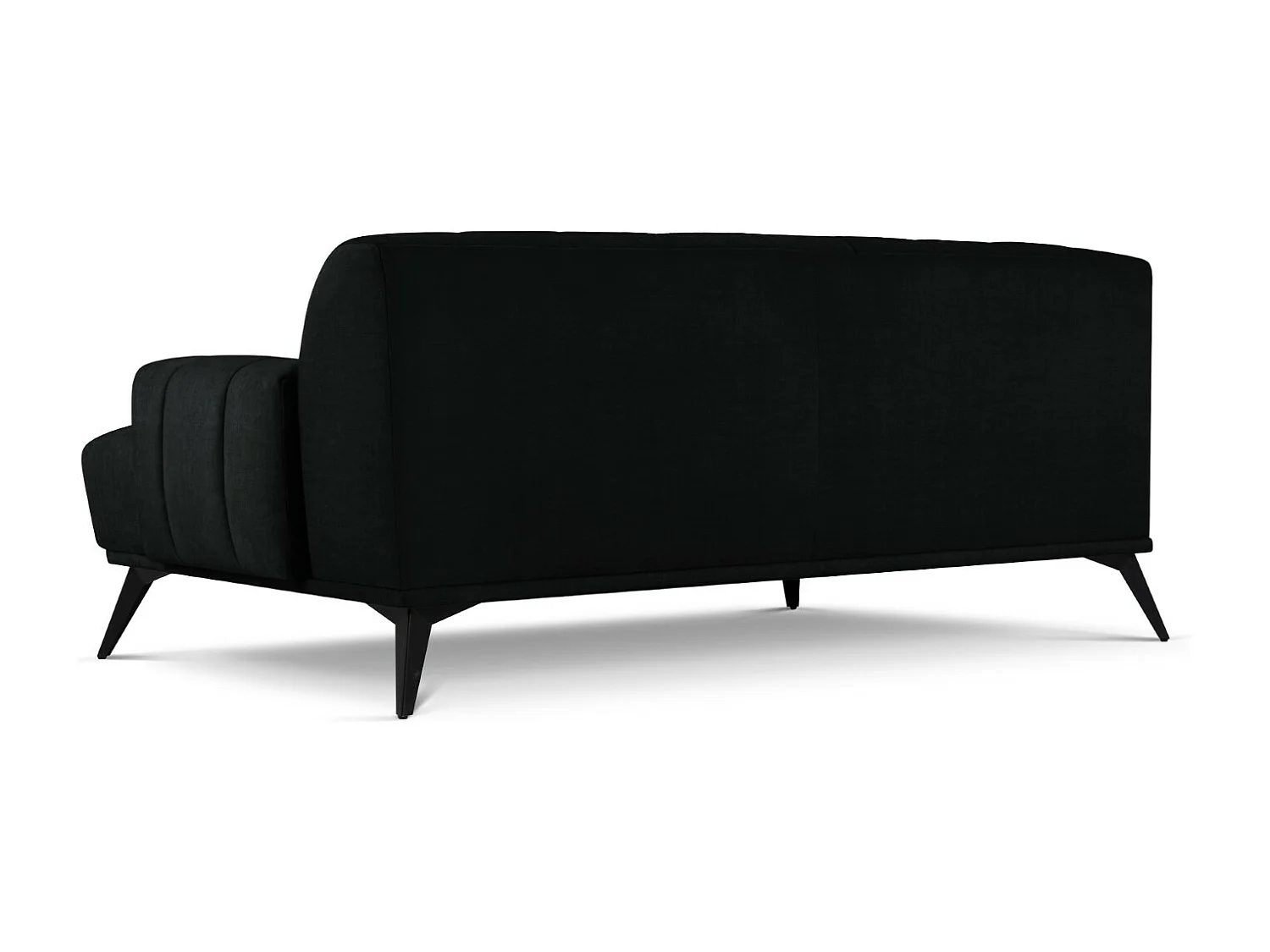 CXL by Christian Lacroix - Sofá "Rita" 3 lugares em veludo preto - 189x94x77cm