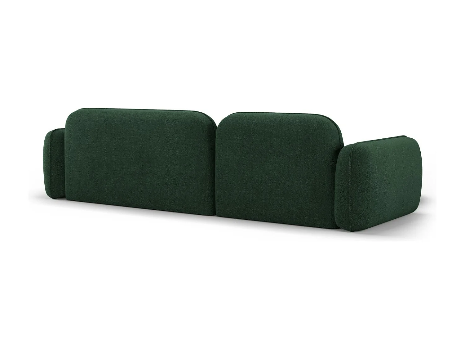 CXL by Christian Lacroix - Canapé d'angle gauche modulable "Lucien" 4 places en velours vert - 275x165x70cm