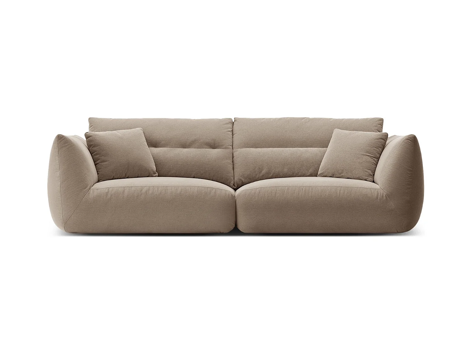 CXL by Christian Lacroix - Modulaire bank "Maurie" 4 zitplaatsen, Chenille, Zand - 264x107x90cm