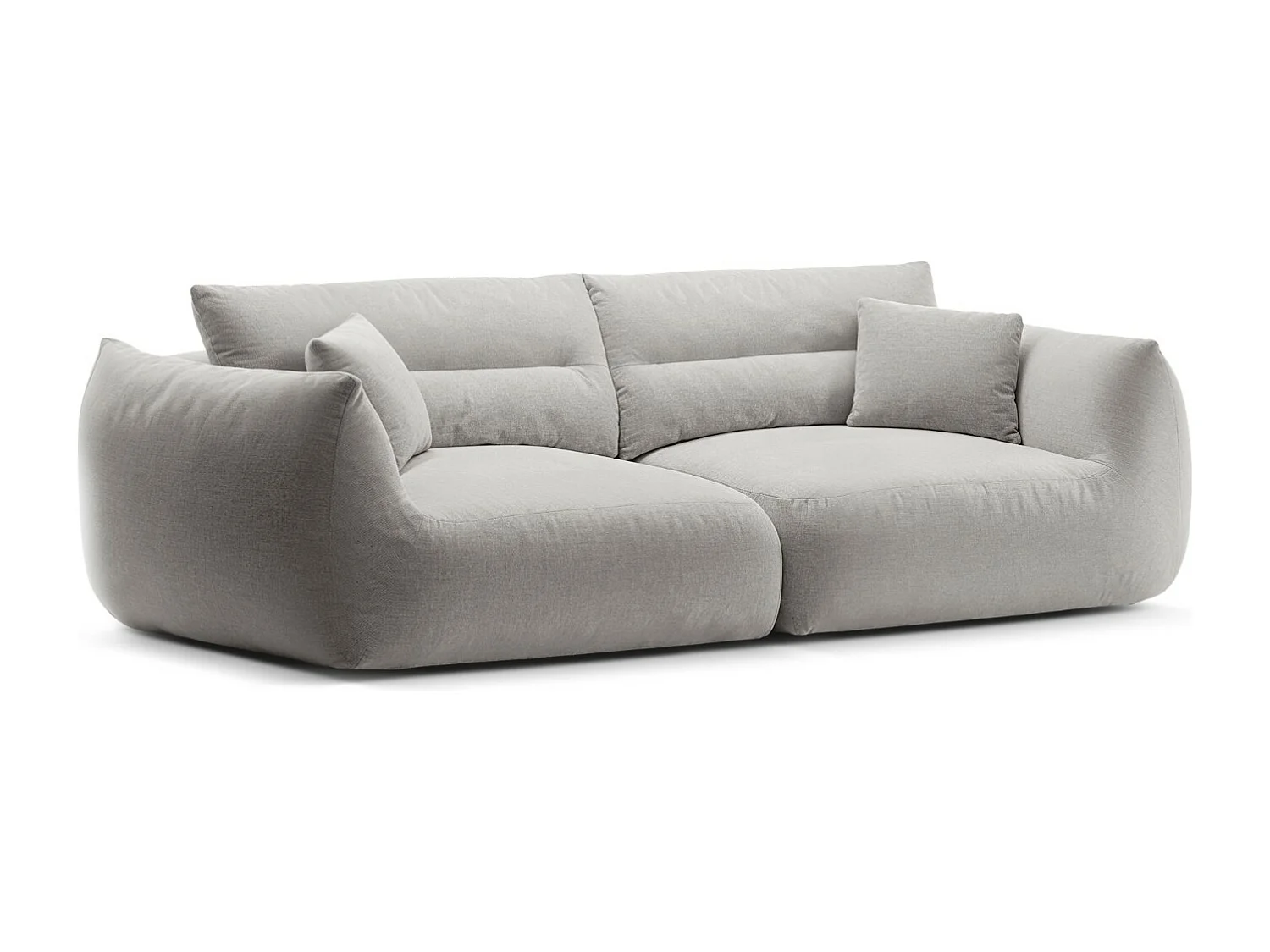 CXL by Christian Lacroix - Sofa modułowa, "Maurie" 4 miejsca szenil, szary jasny - 264x107x90cm