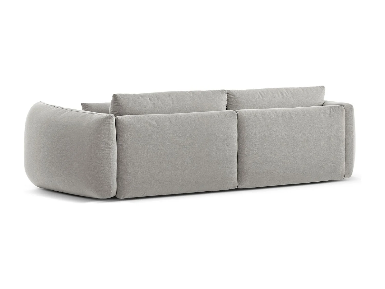 CXL by Christian Lacroix - Sofá modular "Maurie" 4 lugares em tecido chenille cinza claro - 264x107x90cm