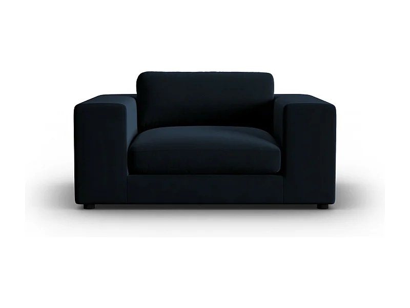 CXL by Christian Lacroix - 1,5-Sitzer Sofa "Tendance" Sitzer aus Samt dunkelblau - 156x122x72cm