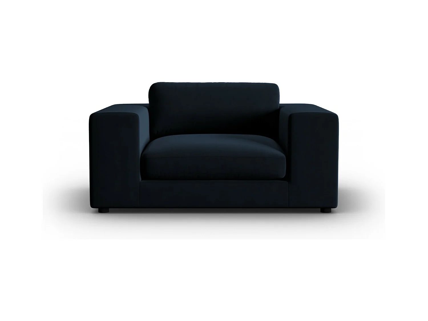 CXL by Christian Lacroix - Canapé "Tendance" 1,5 place en velours bleu foncé - 156x122x72cm