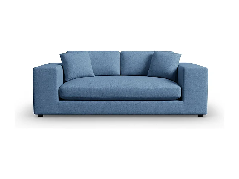 CXL by Christian Lacroix - Canapé "Tendance" 3 places en tissu structurel bleu foncé - 220x122x72cm