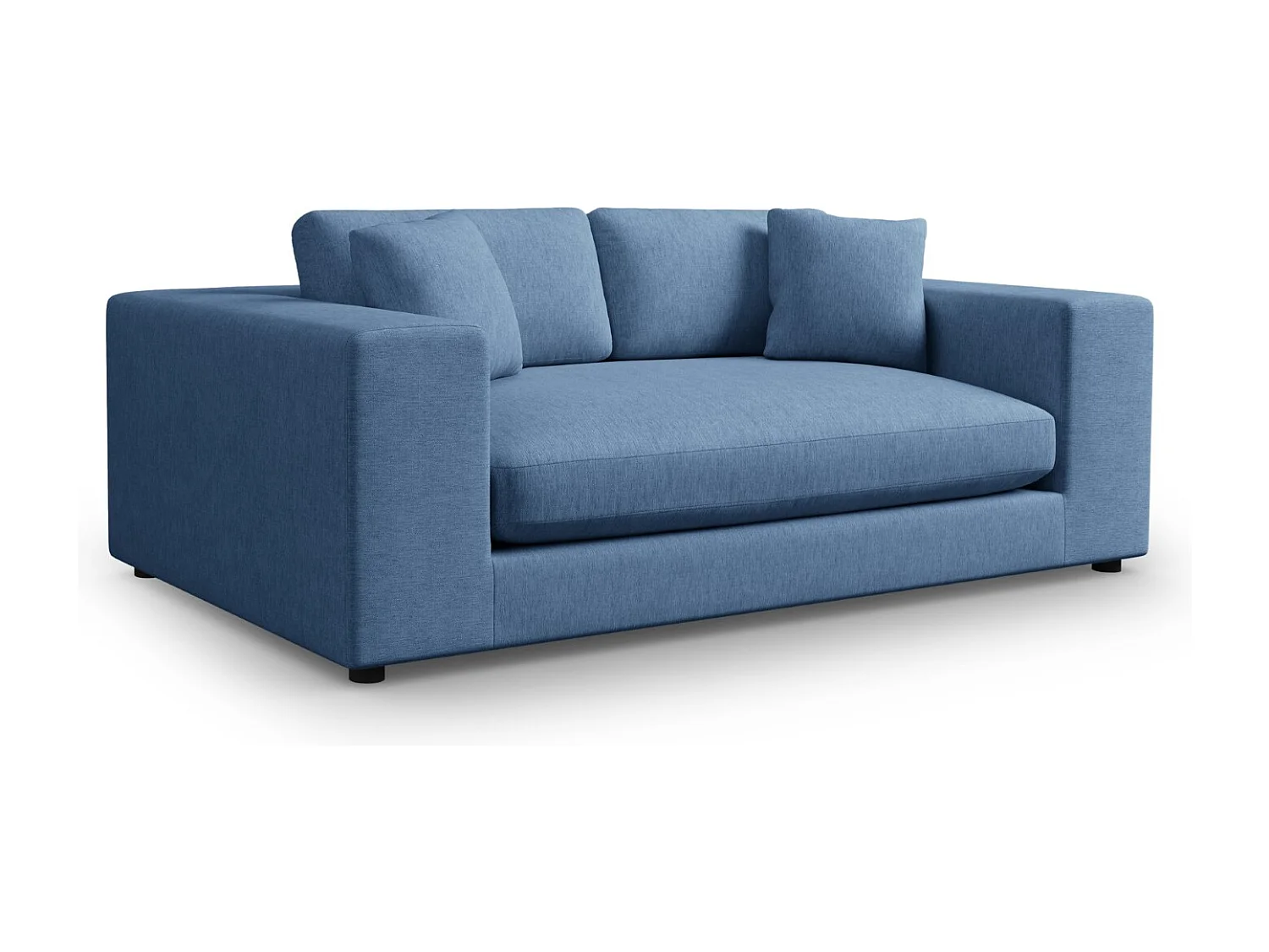 CXL by Christian Lacroix - 3-Sitzer Sofa "Tendance" Sitzer aus strukturiertem Stoff dunkelblau - 220x122x72cm