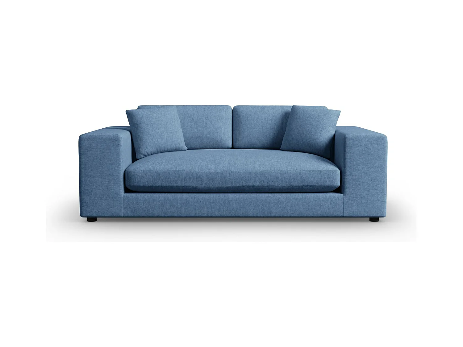 CXL by Christian Lacroix - Canapé "Tendance" 3 places en tissu structurel bleu foncé - 220x122x72cm